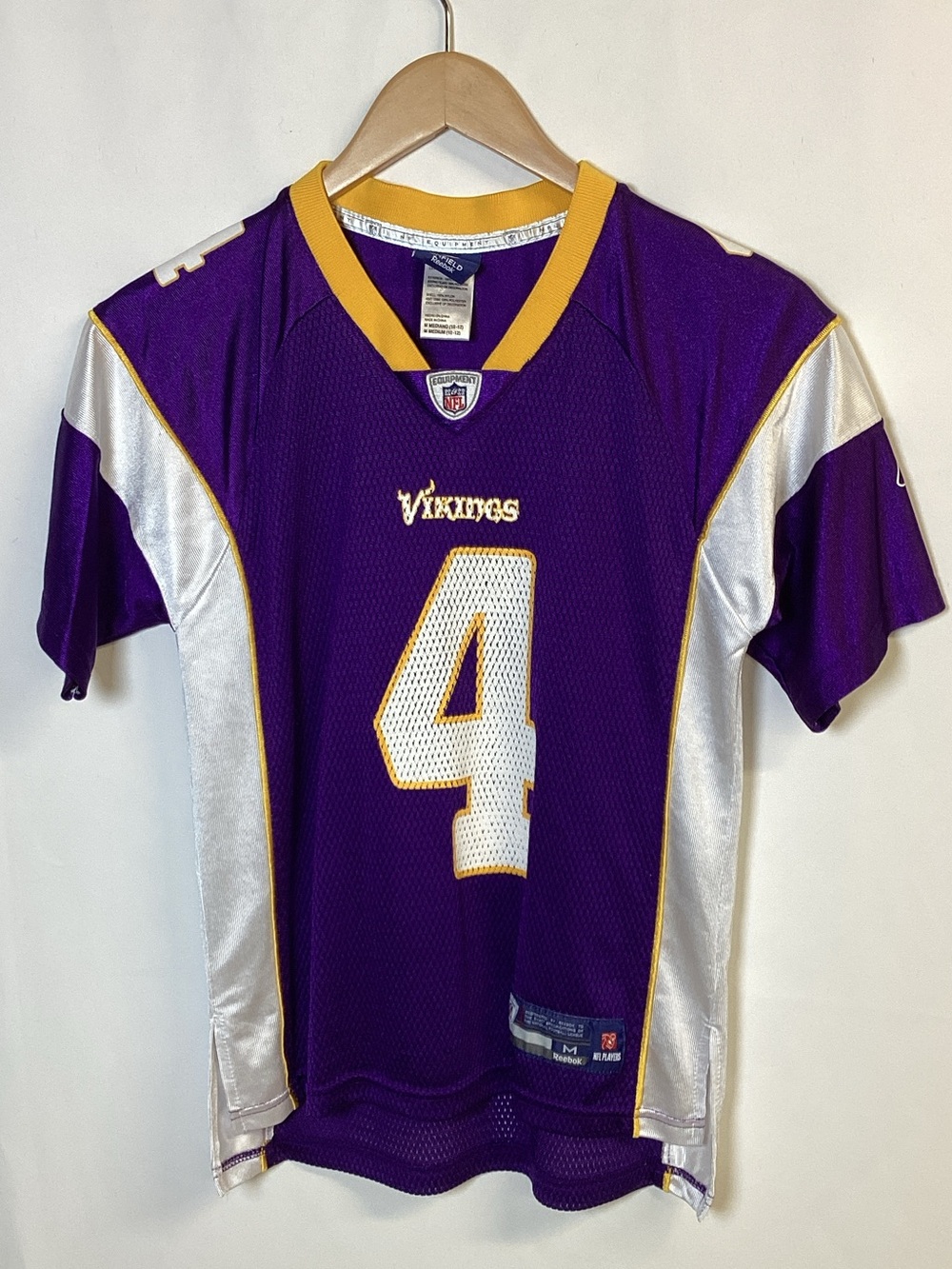 Boy’s Reebok VIKINGS Brett Favre #4 Jersey Size 10-12